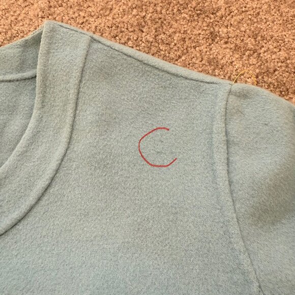 - Talbots Jacket Powder Blue Wool Ruffle Jacket Blazer Office Winter US 22WP - Picture 6 of 6